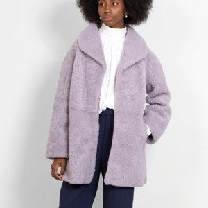 Apiece Apart Imke SHEARLING (real) coat - black color